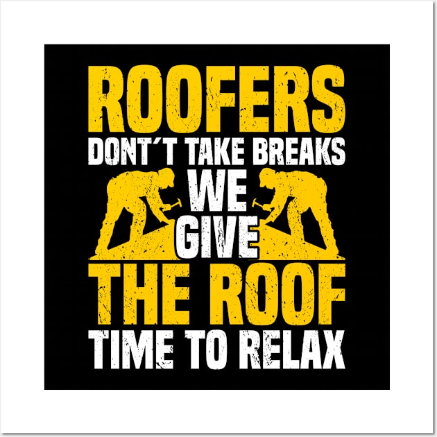 Roofer Roof Tiler Roofing Wall Art by medd.art